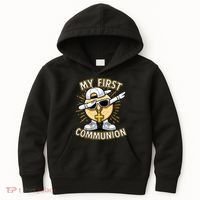 Communion Dabbing Wafer Funny 1st Communion Kids Hoodie thumb 0
