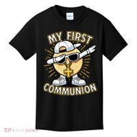 Communion Dabbing Wafer Funny 1st Communion Kids T-Shirt thumb 0