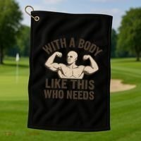 Celebrate Dad with a Strong Statement Golf Towel thumb 1