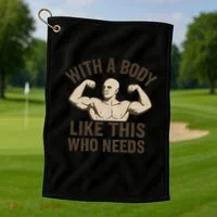 Celebrate Dad with a Strong Statement Golf Towel thumb 1