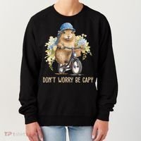 Capybara Dont Worry Be Capy Women's Sweatshirt thumb 0