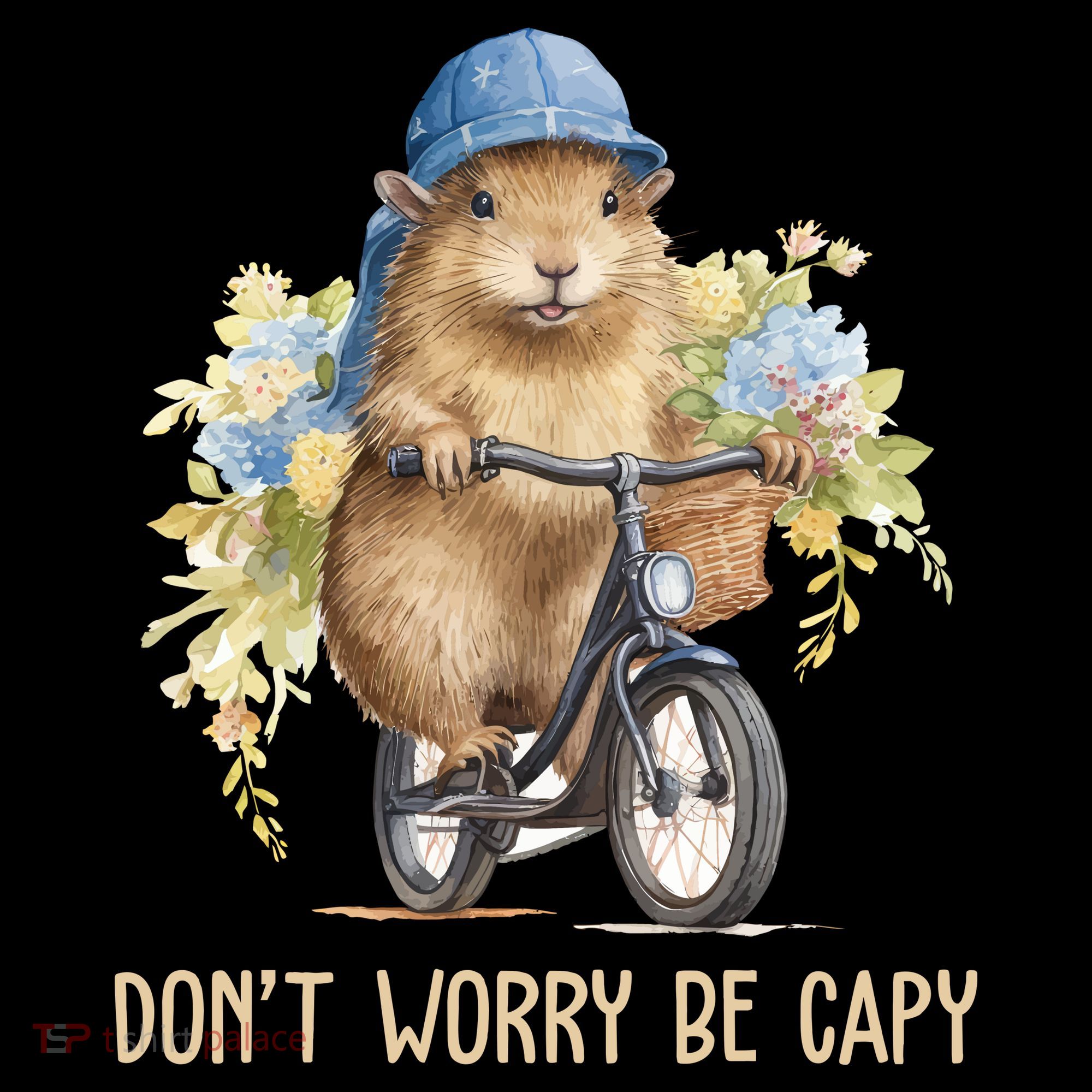 Capybara Dont Worry Be Capy USA-Made Doggie Bandana