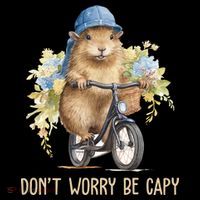 Capybara Dont Worry Be Capy Bucket Hat thumb 4