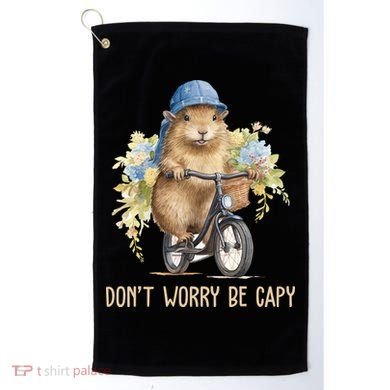 Capybara Dont Worry Be Capy Golf Towel