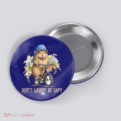 Capybara Dont Worry Be Capy Button