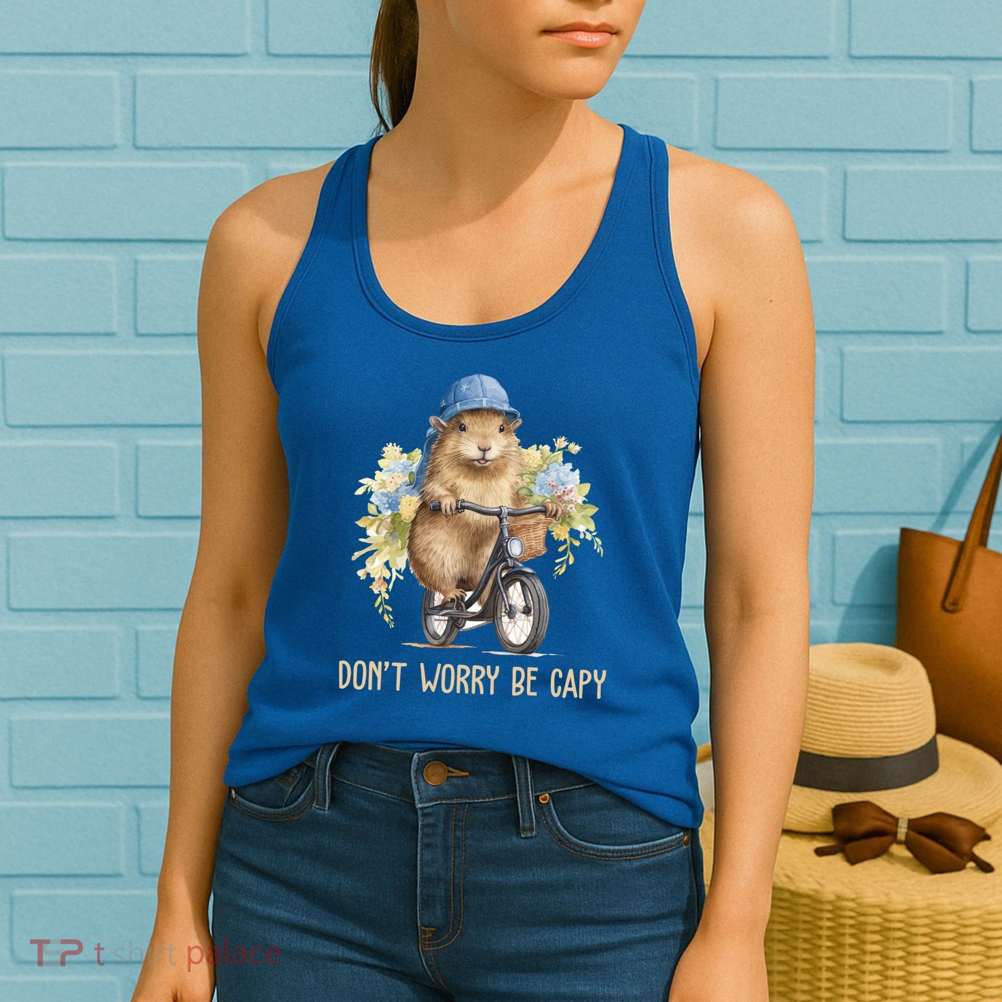 Capybara Dont Worry Be Capy Women's Tank Top