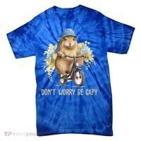 Capybara Dont Worry Be Capy Tie-Dye T-Shirt thumb 0