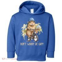 Capybara Dont Worry Be Capy Toddler Hoodie thumb 0