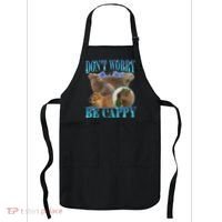 Capybara Dont Worry Be Cappy Funny Animal Capybara Meme Apron thumb 0