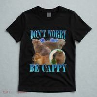 Capybara Dont Worry Be Cappy Funny Animal Capybara Meme T-Shirt thumb 5