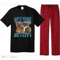 Capybara Dont Worry Be Cappy Funny Animal Capybara Meme Pajama Set thumb 0