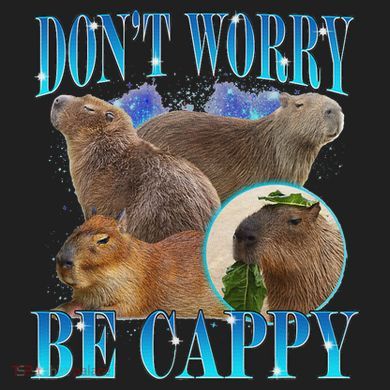 Capybara Dont Worry Be Cappy Funny Animal Capybara Meme Sport-Tek Posi-UV Pro Polo