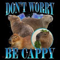 Capybara Dont Worry Be Cappy Funny Animal Capybara Meme Tank Top thumb 6
