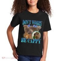 Capybara Dont Worry Be Cappy Funny Animal Capybara Meme Kids T-Shirt thumb 2