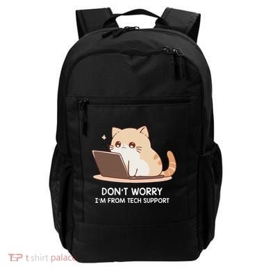 Cat DonT Worry IM From Tech Support Backpack