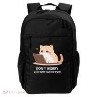 Cat DonT Worry IM From Tech Support Backpack thumb 0