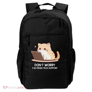 Cat DonT Worry IM From Tech Support Backpack