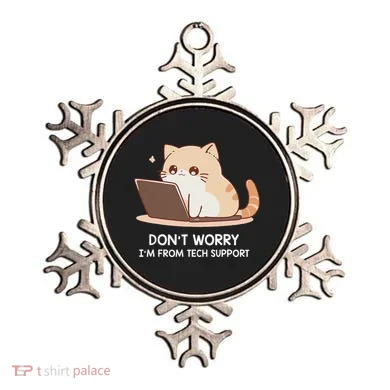Cat DonT Worry IM From Tech Support Ornament
