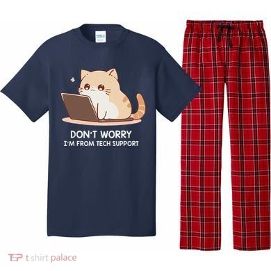 Cat DonT Worry IM From Tech Support Pajama Set