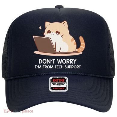 Cat DonT Worry IM From Tech Support Hat