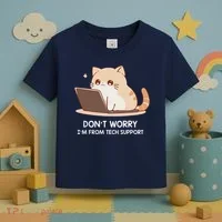 Cat DonT Worry IM From Tech Support Toddler T-Shirt thumb 3