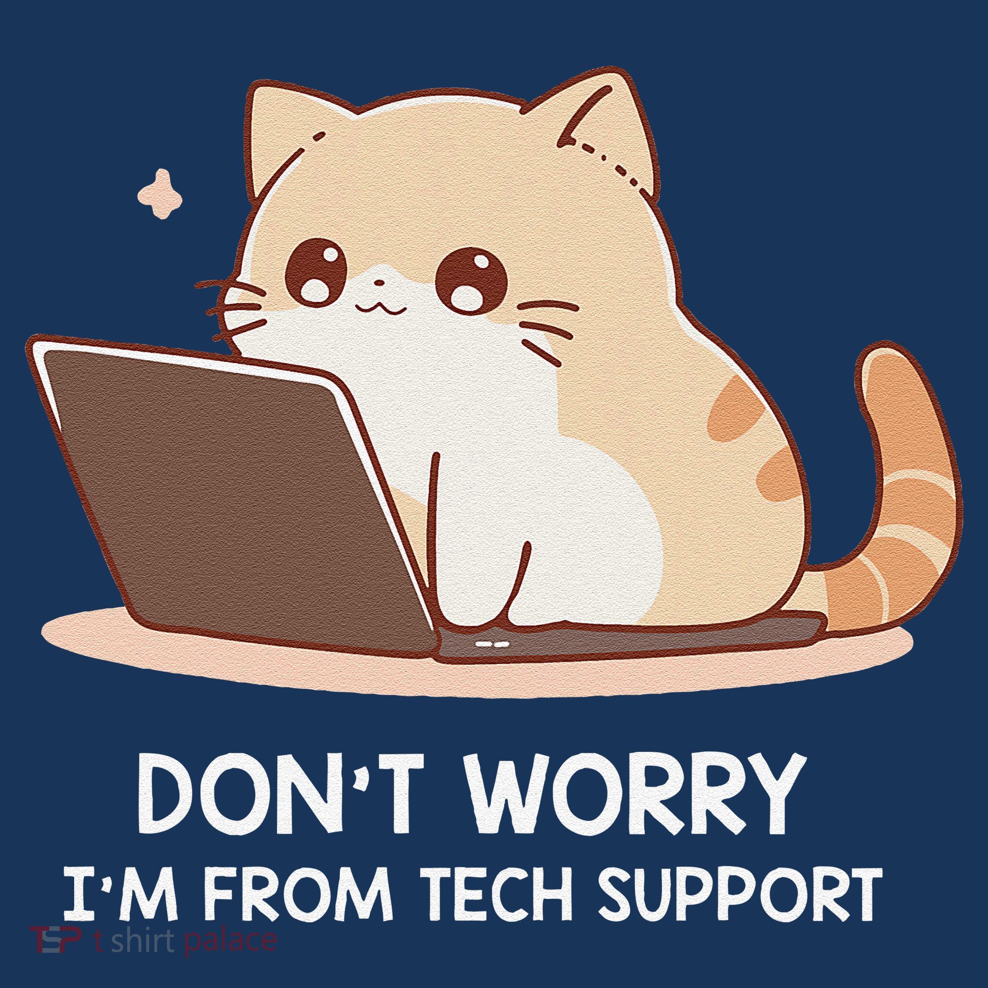Cat DonT Worry IM From Tech Support Kids Sweatshirt