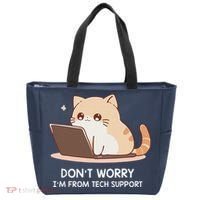 Cat DonT Worry IM From Tech Support Tote Bag thumb 0