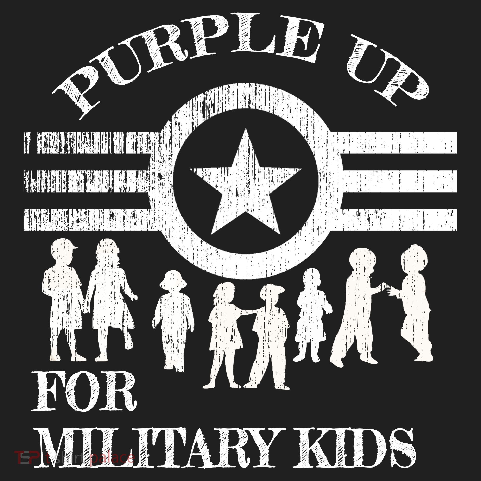 Cool Distressed Wear Purple Military Children Beanie