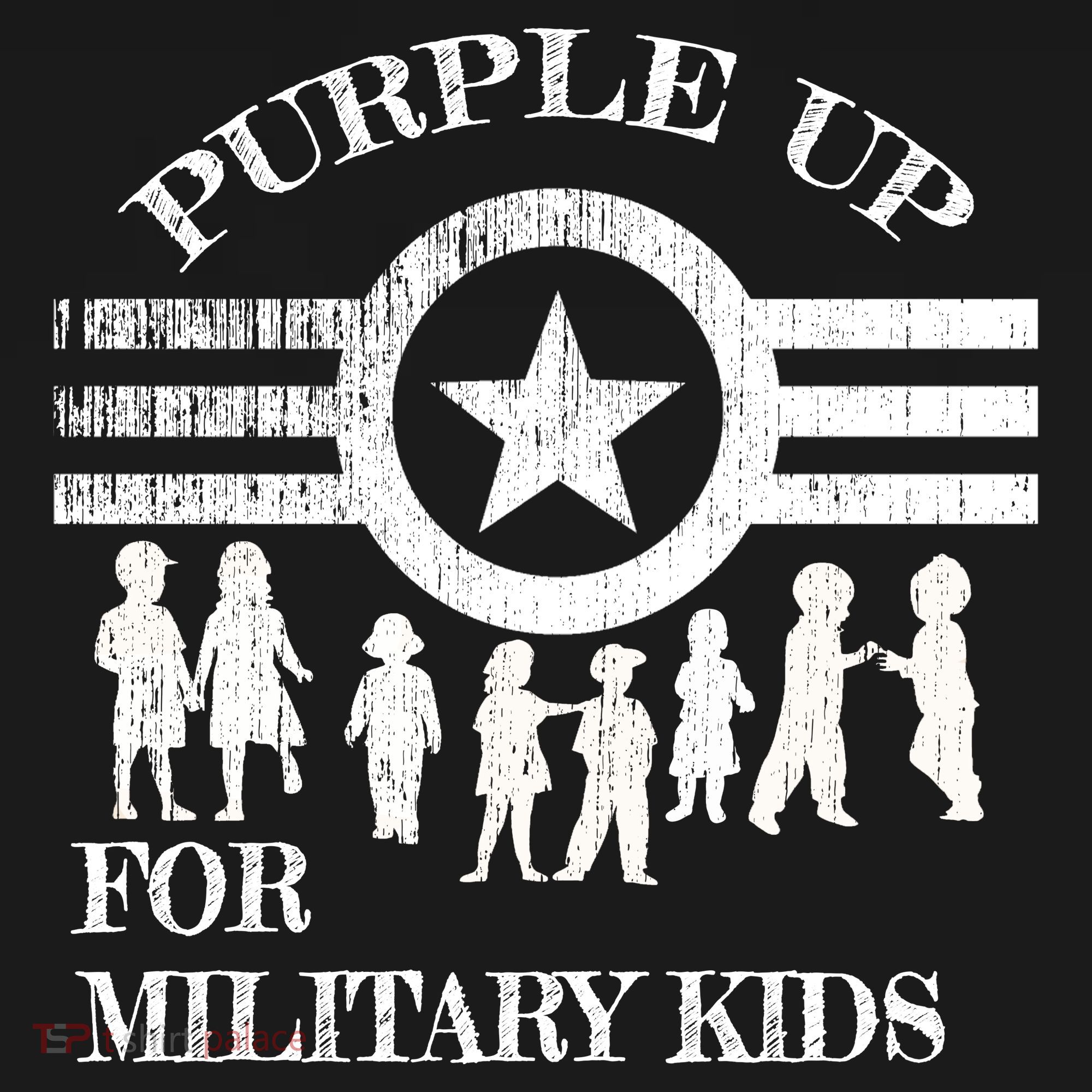Cool Distressed Wear Purple Military Children Women's Hoodie