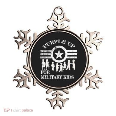 Cool Distressed Wear Purple Military Children Ornament