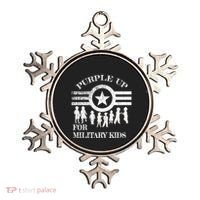 Cool Distressed Wear Purple Military Children Ornament thumb 0