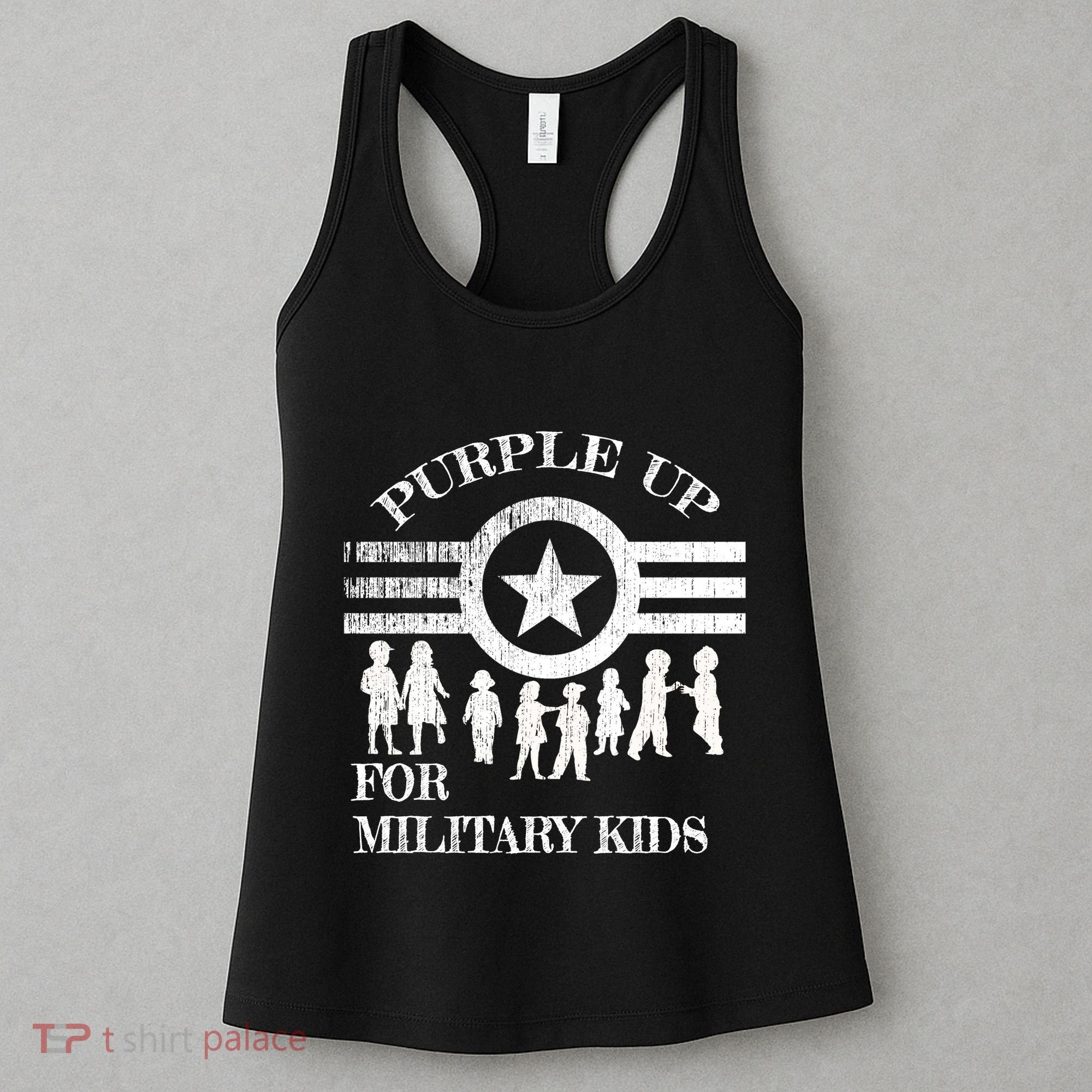 Cool Distressed Wear Purple Military Children Women's Tank Top