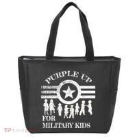 Cool Distressed Wear Purple Military Children Tote Bag thumb 0