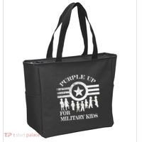 Cool Distressed Wear Purple Military Children Tote Bag thumb 2