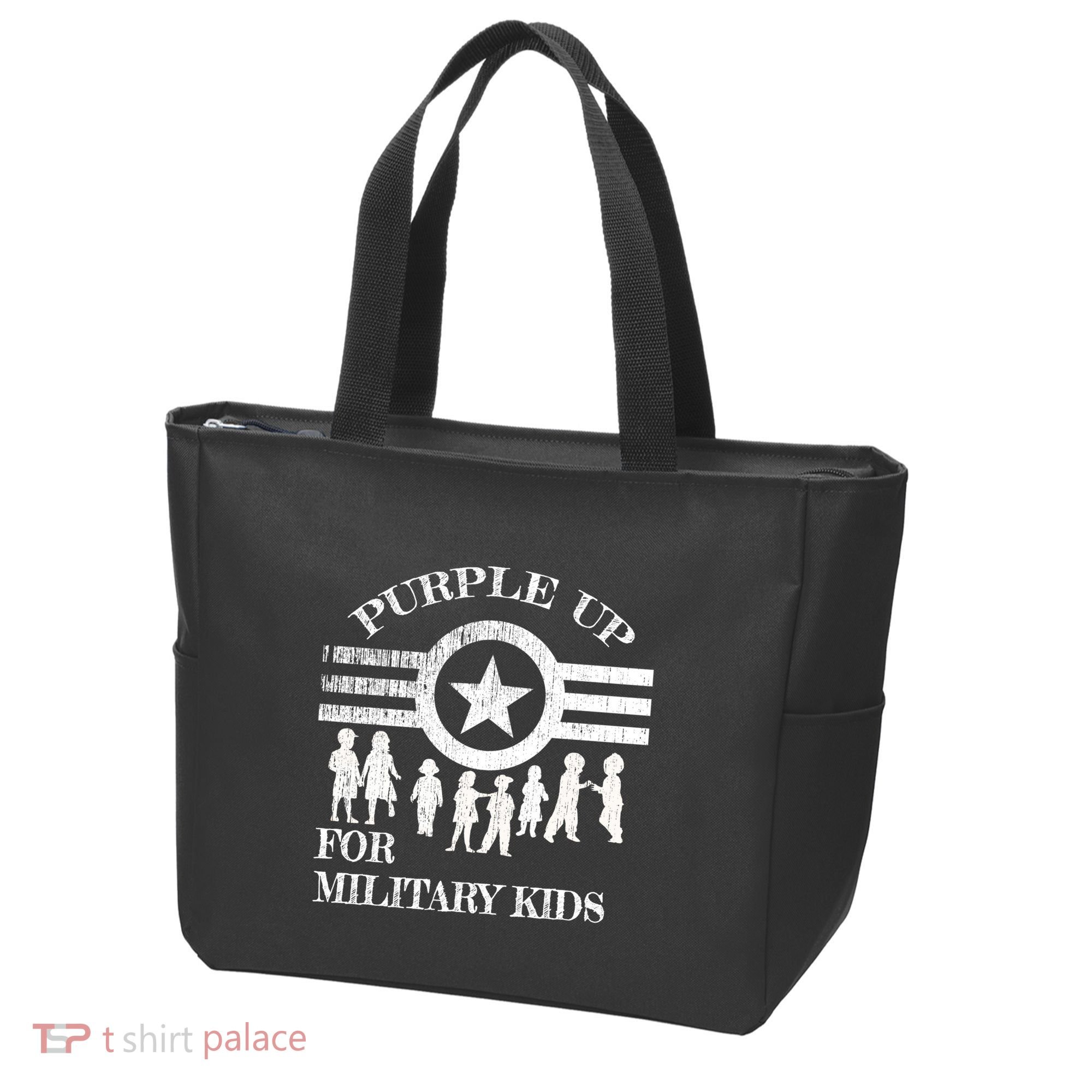 Cool Distressed Wear Purple Military Children Tote Bag
