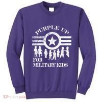 Cool Distressed Wear Purple Military Children Sweatshirt thumb 0
