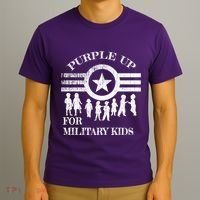 Cool Distressed Wear Purple Military Children T-Shirt thumb 3