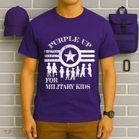 Cool Distressed Wear Purple Military Children T-Shirt thumb 6