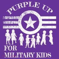Cool Distressed Wear Purple Military Children Coaster thumb 2