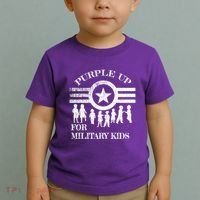 Cool Distressed Wear Purple Military Children Toddler T-Shirt thumb 2