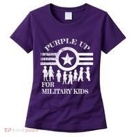 Cool Distressed Wear Purple Military Children Women's T-Shirt thumb 0