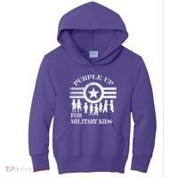 Cool Distressed Wear Purple Military Children Kids Hoodie thumb 0
