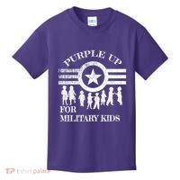 Cool Distressed Wear Purple Military Children Kids T-Shirt thumb 0