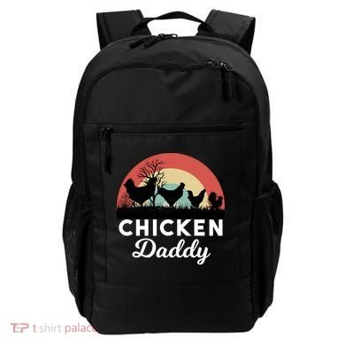Chicken Daddy With Retro Sunset, Funny Chicken Lover, Farmer Backpack
