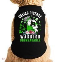 Celiac Disease Warrior Unbreakable Awareness Strong Cute Gift Doggie Tank thumb 0