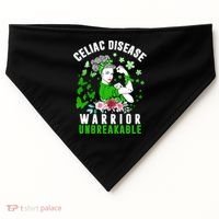 Celiac Disease Warrior Unbreakable Awareness Strong Cute Gift USA-Made Doggie Bandana thumb 0
