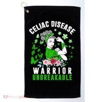 Celiac Disease Warrior Unbreakable Awareness Strong Cute Gift Golf Towel thumb 0