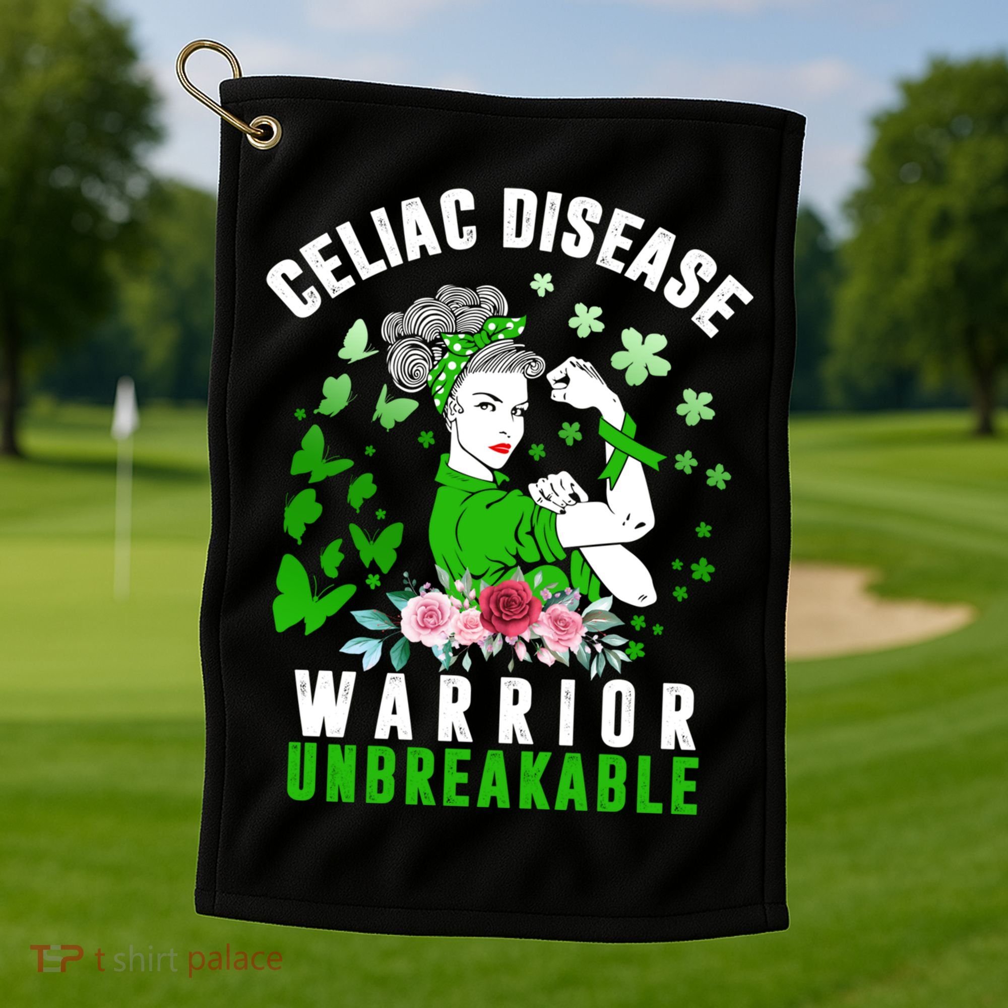 Celiac Disease Warrior Unbreakable Awareness Strong Cute Gift Golf Towel