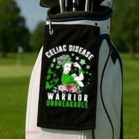 Celiac Disease Warrior Unbreakable Awareness Strong Cute Gift Golf Towel thumb 2