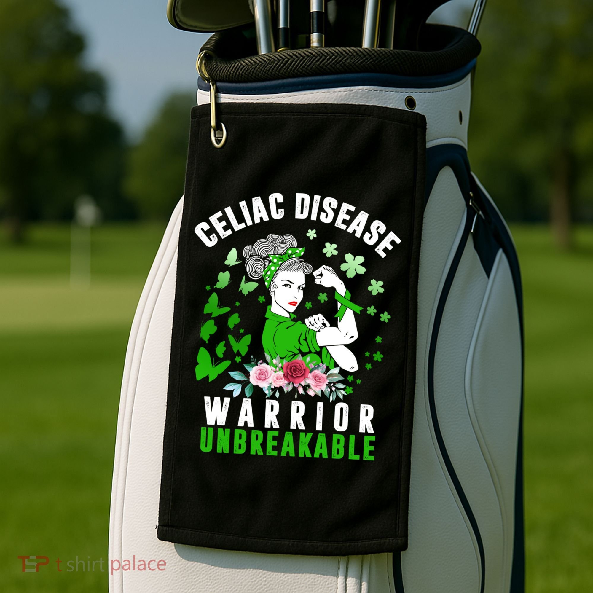 Celiac Disease Warrior Unbreakable Awareness Strong Cute Gift Golf Towel